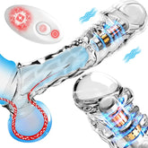 3.6 Inch Clear Cock Sleeve with 10 Vibrating Modes - AVYXO